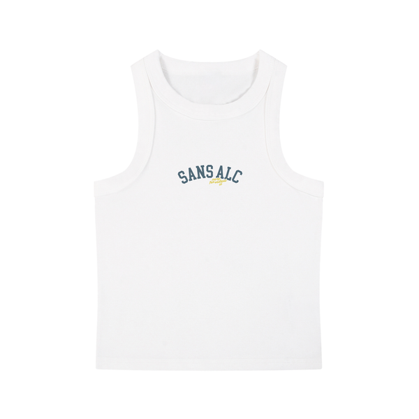Sans Alc White Muscle Tank